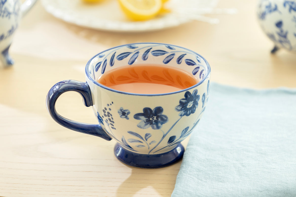 Blue Wildflower Latte Mug