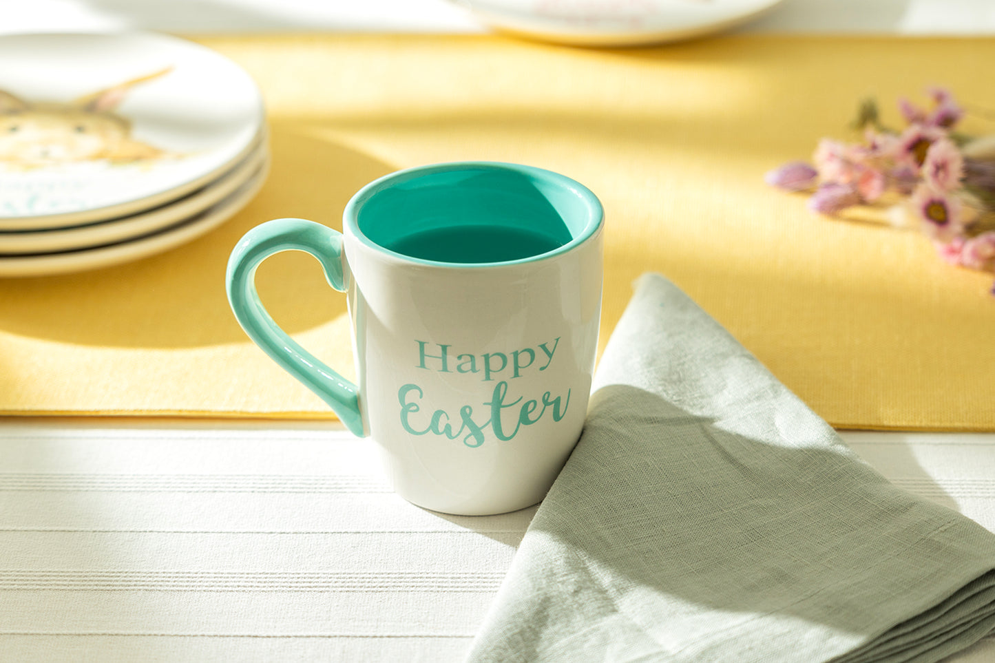 Happy Easter Blue Bunny Mug