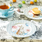Meadow Bunny Blue Gingham Fine Porcelain Dessert Plate