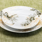Grace Teaware Fall Thanksgiving Gold Sunflower Fine Porcelain Dessert / Dinner Plate set