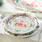 Christmas House Pink Dessert/Dinner Plate