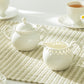 White Heirloom Fine Porcelain Tea Set