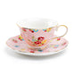 Grace Teaware Pink Shabby Rose Fine Porcelain Tea Cup and Saucer