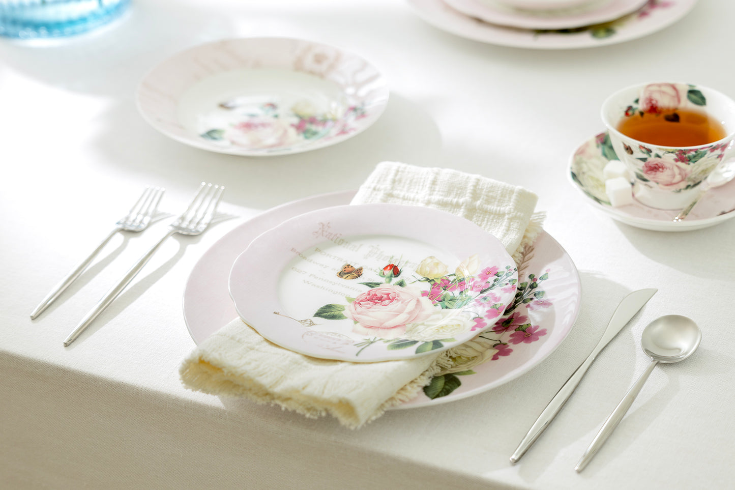 Liz's Rose Garden Bone China Dessert/Dinner Plate