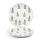 Snowy Pine Trees Organic Shape Dessert/Dinner Plate