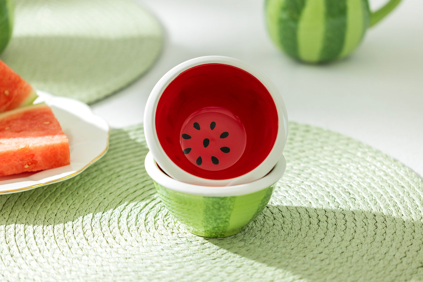 Watermelon Snack Bowl Set of 2