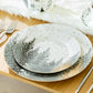 Grey and Gold Winter Forest Fine Porcelain Dessert/Dinner Plate