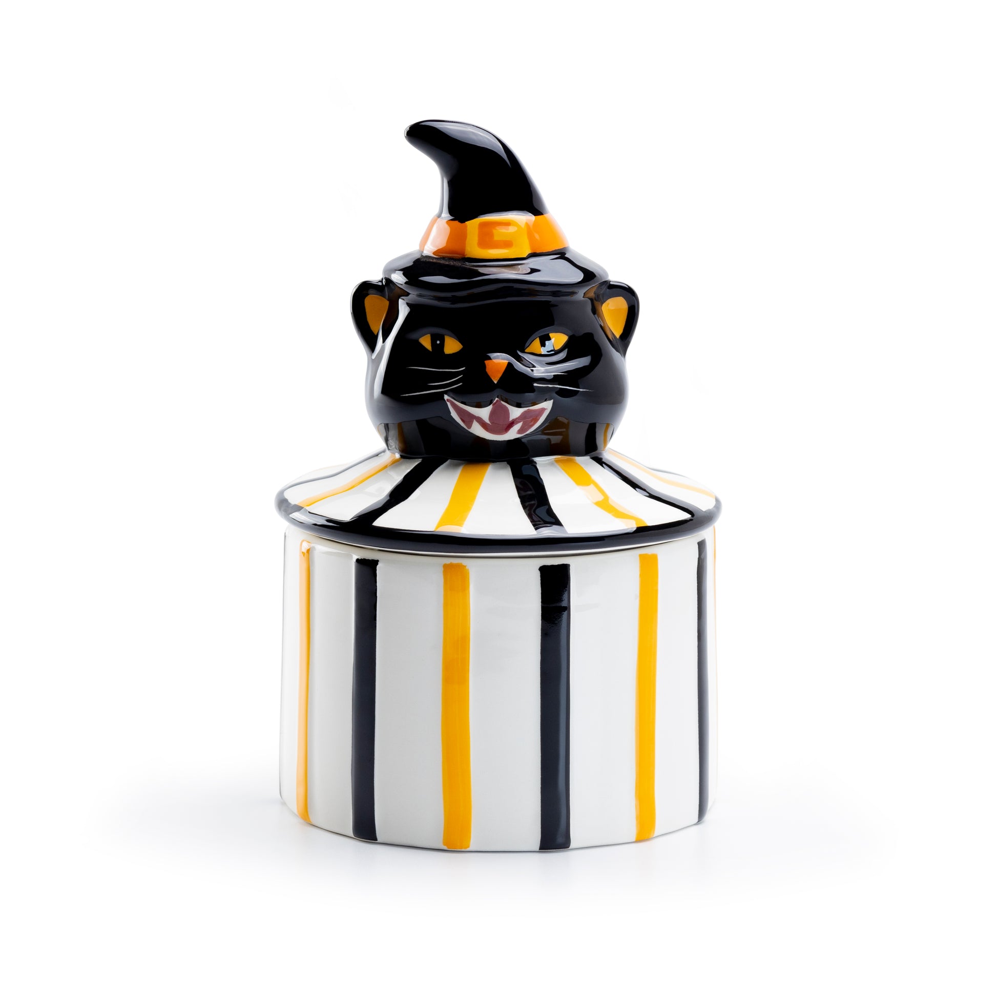 Potter's Studio Halloween Black Cat Carousel Canister