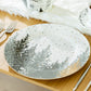 Grey and Gold Winter Forest Fine Porcelain Dessert/Dinner Plate
