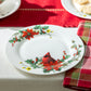 Stechcol Gracie Bone China 7.5" Cardinal Poinsettia Bone China Dessert Plate