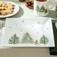 Grace Teaware Christmas Pine Trees Fine Porcelain Square Dinner Plate