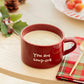 You Are Soup-erb Red Soup Bowl with Handle