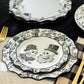 Halloween Victorian Skulls Dessert/Dinner Plate