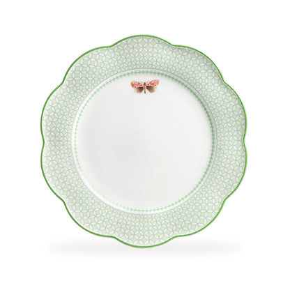 Moth & Lattice Bone China Dinner Plate