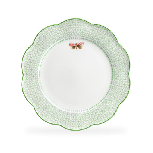 Moth & Lattice Bone China Dinner Plate