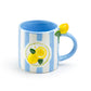 Lemon Blue Stripe Mug