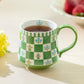 Green Botanical Check Mug