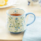 Blue Wild Floral Mug