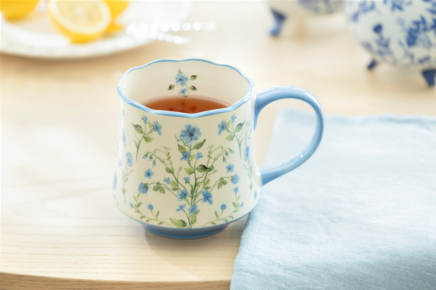 Blue Wild Floral Mug