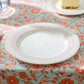 Pink Stripe with Gold Dots Fine Porcelain Dessert / Dinner Plate