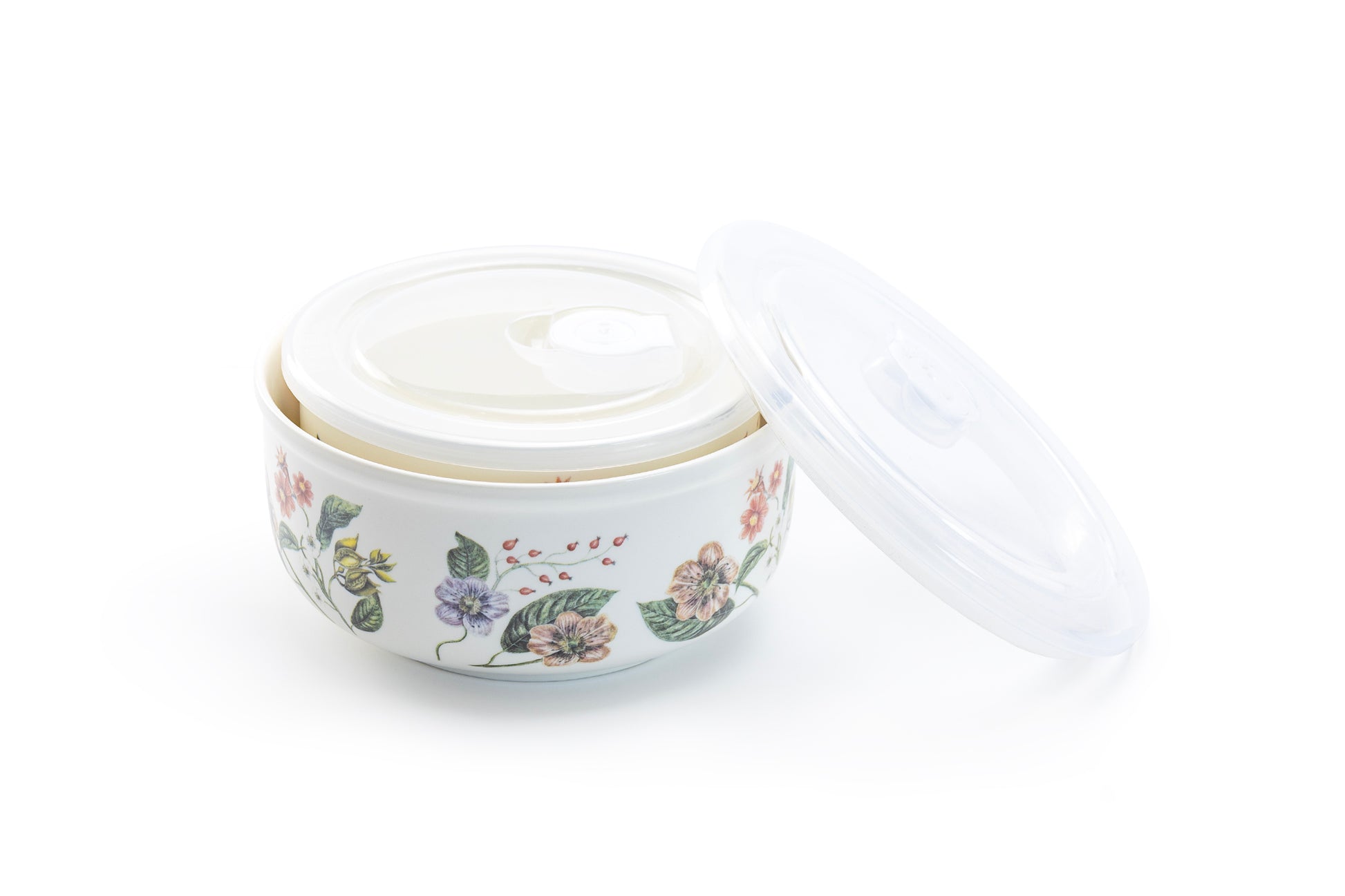 New Grace Pantry Floral Porcelain Microwavable Storage Bowls with