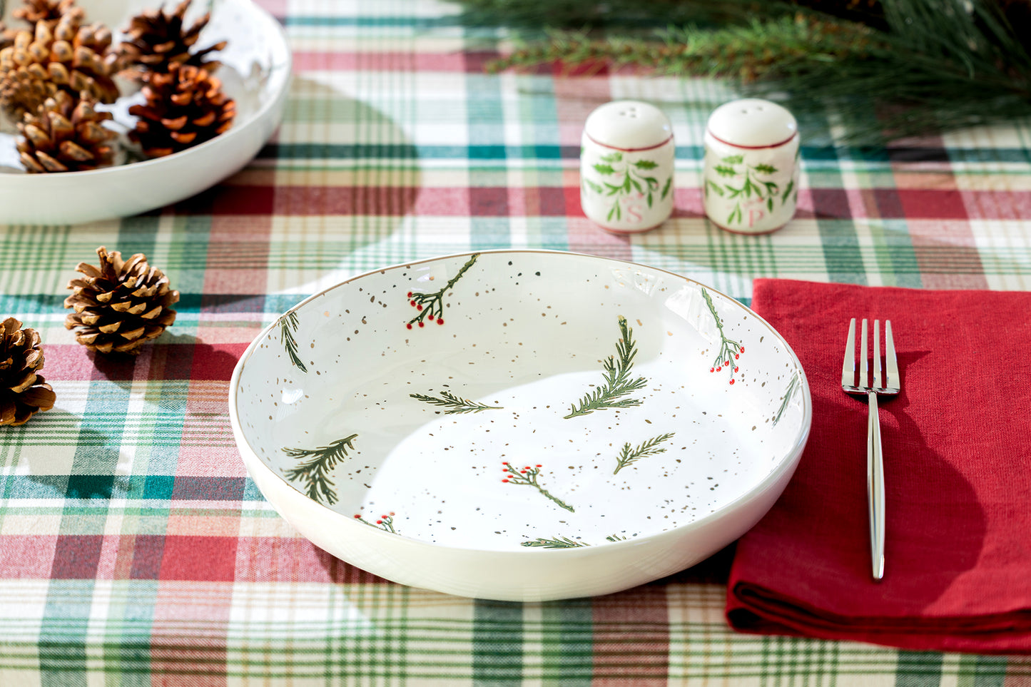 Holly Berries 10" Pasta Bowl