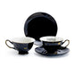 Halloween Ouija Astrology Black Gold Tea Cup and Saucer Set