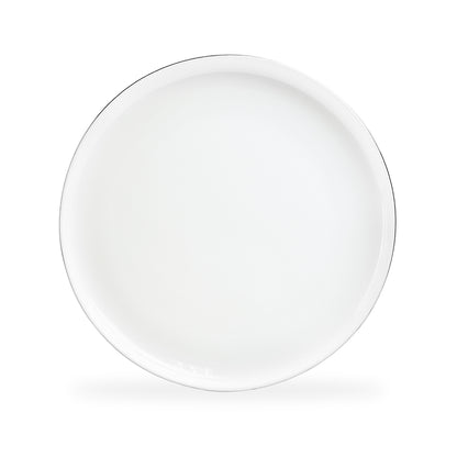 Silver Rim Blanc Bone China Dessert/Dinner Plate