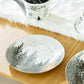 Grey and Gold Winter Forest Fine Porcelain Dessert/Dinner Plate