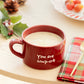 You Are Soup-erb Red Soup Bowl with Handle