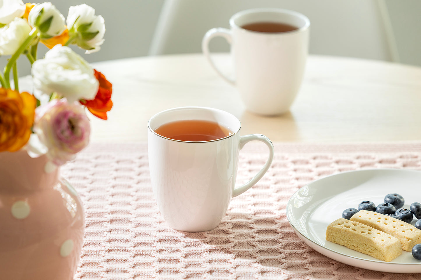 Silver Rim Blanc Bone China Mug