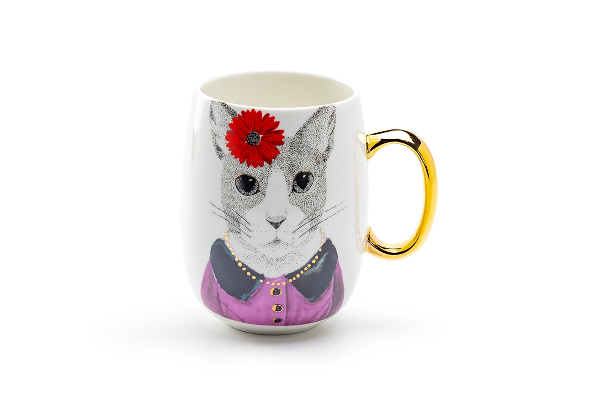 Sweet Living Hipster Cat Large Coffee Mug