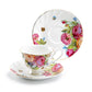 Sandra's Rose with Butterflies Bone China Tea Cup and Saucer