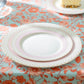 Pink Stripe with Gold Dots Fine Porcelain Dessert / Dinner Plate