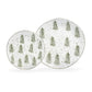 Snowy Pine Trees Organic Shape Dessert/Dinner Plate