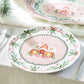 Christmas House Pink Dessert/Dinner Plate
