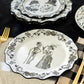 Halloween Victorian Skeletons Dessert/Dinner Plate
