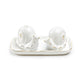 White Gold Snails Ceramic Salt and Pepper Shaker Set