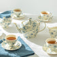 Blue Rose Toile Fine Porcelain Tea Set
