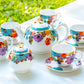 Grace Teaware Meadow Joy Floral Fine Porcelain Tea Set