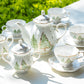 Grace Teaware Christmas Pine Trees Fine Porcelain 11-piece Tea Set