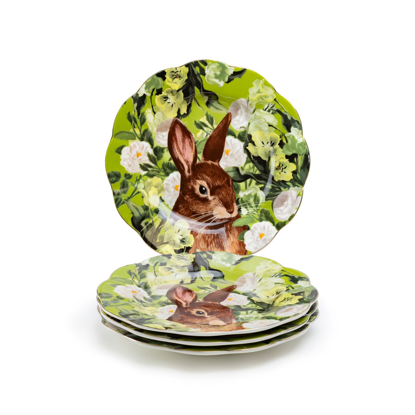 Bunny in Bloom Fine Porcelain Dessert Plate