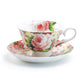 Victorian Rose Bone China Tea Cup and Saucer