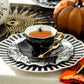 Grace Teaware Spider Black Gold Tea Cup and Saucer set black widow spider tea cup