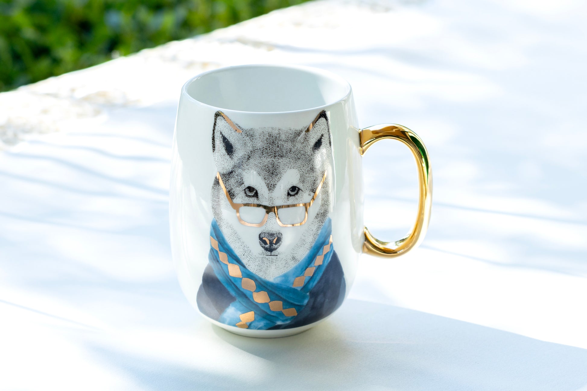 Hipster Wolf Large Coffee Mug 20oz