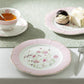 Pink Corn Flowers with Pink Rim Fine Porcelain Dessert / Dinner Plate