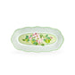 11.75" Apple Blossom Geo Harmony Bone China Oval Serving Platter with Gift Box