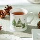 Grace Teaware Christmas Holiday  Pine Trees Fine Porcelain Mug