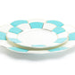 Turquoise Gold Scallop Fine Porcelain Dessert / Dinner Plate