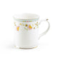 Yellow Corn Flowers with Mint Rim Fine Porcelain Mug